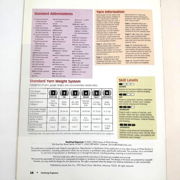 Leisure Arts Dashing Dogwear Knitting Pattern Book 7 Designs Jean Greenhowe - Picture 6 of 6